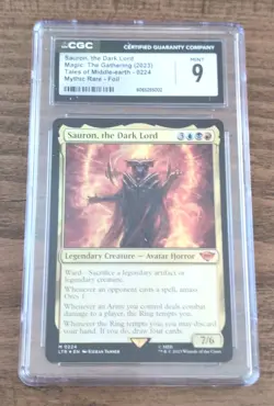 Sauron, the Dark Lord FOIL #224 MtG Lord of the Rings CGC 9 - Image 1