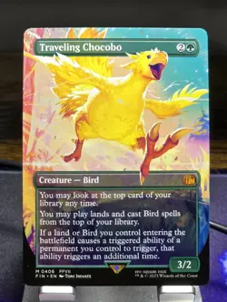 MTG - Traveling Chocobo (0406) Mythic (Borderless) - FINAL FANTASY (FIN) - Image 1