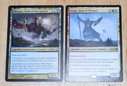 MTG 2x Legendary Gods Phenax God of Deception, Iroas God of Victory - Image 1