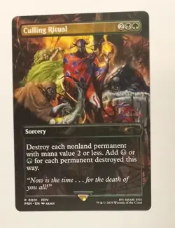 MAGIC THE GATHERING FINAL FANTASY CULLING RITUAL FULL ART PROMO - Image 1