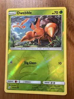 Pokemon TCG Dwebble 10/236 Sun Moon Unified Minds Reverse Holo - Image 1