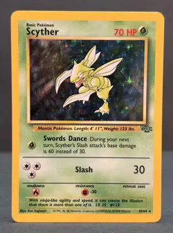 Pokemon Jungle Scyther Holo - Lightly Played LP - Original Vintage 10/64 - Image 2