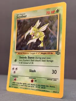 Pokemon Jungle Scyther Holo - Lightly Played LP - Original Vintage 10/64 - Image 4
