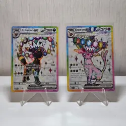 Pokemon Umbreon & Espeon Black Star Promo SVP175 SVP176 Figure Collection - Image 1