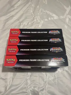 Pokemon Prismatic Evolution Premium Figure Collection X4 + Surprise Box Bundle - Image 4