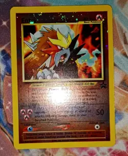 2001 Pokemon TCG Entei Black Star Promo #34 Reverse Holo Swirl NM Nintendo WOTC - Image 4