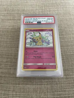 PSA 10 GEM MINT Mimikyu SM163 Pokemon SM Black Star Promo Team Up Valentines Day - Image 1