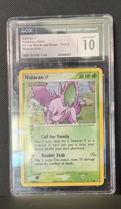 2004 Pokemon EX FireRed & LeafGreen Nidoran #71/112 CGC 10 - Image 1