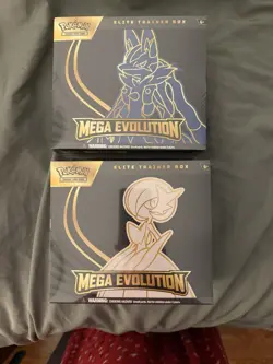 Pokemon TCG: Mega Evolution Elite Trainer Box ETB Lucario & Gardevoir Set Of 2 - Image 1