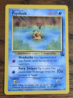 Pokemon Wotc Black Star Promo # 20 Psyduck,,not played - Image 1