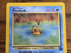 Pokemon Wotc Black Star Promo # 20 Psyduck,,not played - Image 3