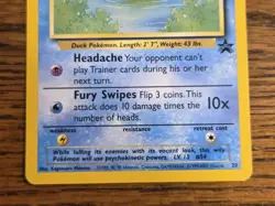 Pokemon Wotc Black Star Promo # 20 Psyduck,,not played - Image 4