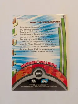 Todd the Photographer HV3 Pokemon Topps TV Animation Heroes & Villains - Image 2