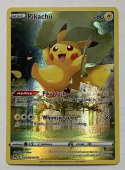 Pokemon Crown Zenith Pikachu GG30/GG70 Galarian Gallery Full Art Holo NM - Image 1