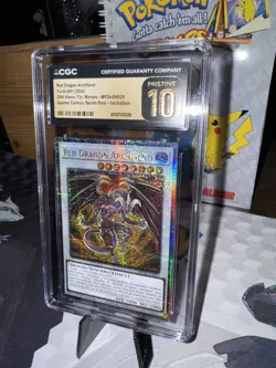 Yugioh Dragon Archfiend Quarter Century Secret Rare Black Label Grade 10 Pop 1 - Image 3