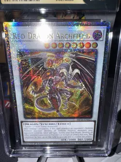 Yugioh Dragon Archfiend Quarter Century Secret Rare Black Label Grade 10 Pop 1 - Image 4