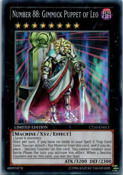 Yugioh Number 88: Gimmick Puppet of Leo CT10-EN013 Limited Edition Super Rare NM - Image 1