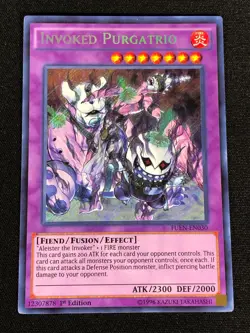 Yugioh Invoked Purgatrio FUEN-EN030 1ST SECRET (NM) - Image 1