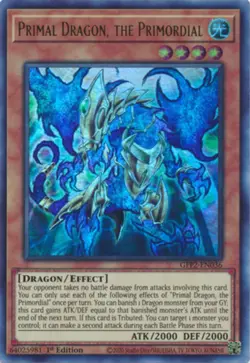 Primal Dragon, the Primordial - GFP2-EN036 - Ultra Rare - 1st Edition - Lightly - Image 1