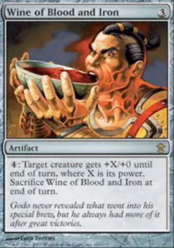 1 x Wine of Blood and Iron - Saviors of Kamigawa - Heavy Play - MTG - Image 1