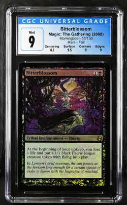 BITTERBLOSSOM Morningtide Foil Rare CGC 9 MTG [Nostalgium] - Image 1