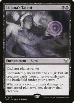 Liliana's Talent Regular - March Of The Machine Commander MTG-NM - Image 1