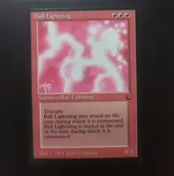 Mtg Ball Lightning The Dark Miscut Off Center Misprint Error Exc Conditoom Rare - Image 1