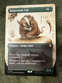 MTG Avatar The Last Airbender Badgermole Cub Borderless (Nonfoil) 0326 - Image 1