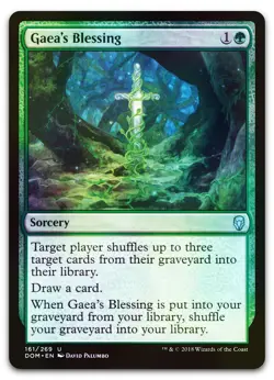 Gaea's Blessing #161 (Foil) (NM) Dominaria DOM Magic MTG - Image 1