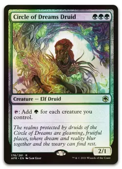 Circle of Dreams Druid #176 (Foil) (NM) Forgotten Realms AFR Magic MTG - Image 1