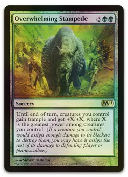 Overwhelming Stampede #189 (Foil) (LP) Magic 2011 M11 Magic MTG - Image 1