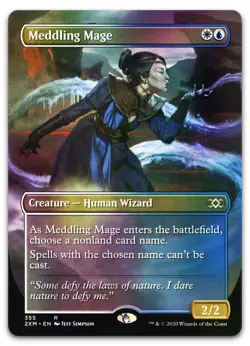 Meddling Mage (Borderless) #355 (Foil) (NM) Double Masters 2XM Magic MTG - Image 1
