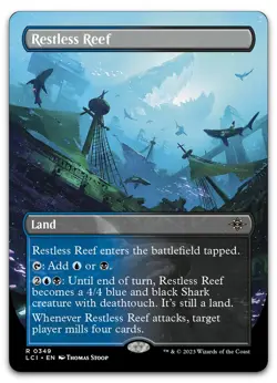 Restless Reef (Borderless) #349 (NM) Lost Caverns of Ixalan LCI Magic MTG - Image 1