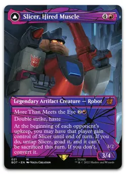 Slicer, Hired Muscle (Shattered Glass) #21 (NM) Transformers BOT Magic MTG - Image 1