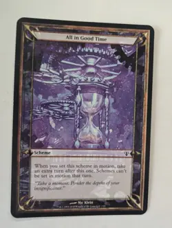 All in Good Time Oversize Archenemy MTG NM Free shpping and tracking - Image 1