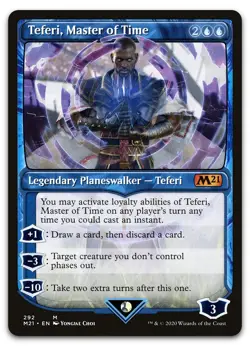 Teferi, Master of Time (Showcase) (292) #292 (NM) Core Set 2021 M21 Magic MTG - Image 1