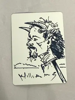 MTG Dumb Ass Artist Proof Sketch and Signature Signed Williams - Image 2