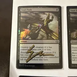 Shadow Signed By Artist - Foil Fatal Push - Aether Revolt - NM - Playset - Image 2