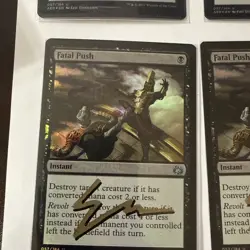 Shadow Signed By Artist - Foil Fatal Push - Aether Revolt - NM - Playset - Image 4