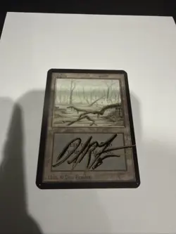 MTG: Swamp - (A) Low Branch - Near Mint - NM - Shadow Signed By Dan Frazier - - Image 2