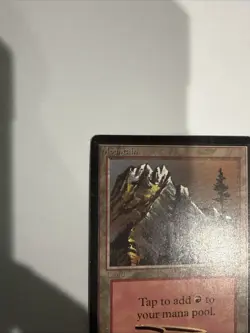 MTG: Mountain (A) Beta LP+ - Shadow Signed By Douglas Schuler - Rare Find - - Image 2