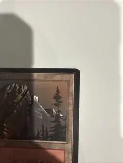 MTG: Mountain (A) Beta LP+ - Shadow Signed By Douglas Schuler - Rare Find - - Image 3