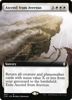 Ascend from Avernus 554 Extended Art FOIL Rare Baldur's Gate MTG NM - Image 1