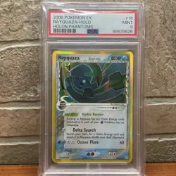 2006 POKEMON EX HOLON PHANTOMS #16 RAYQUAZA-HOLO PSA 9 - Image 1