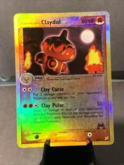 Pokemon TCG Team Magma’s Claydol #33/95 EX vs Team Aqua Reverse Holo LP 2004 VTG - Image 1