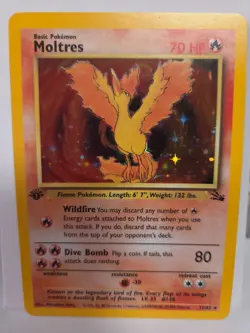 Holo First Edition Moltres Fossil 1999 Pokemon Card 12/62 - Image 1