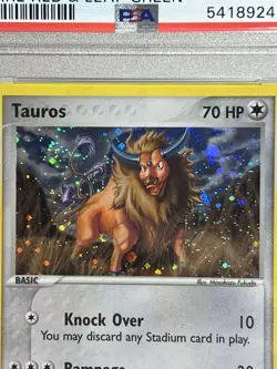 2004 P.M. POKEMON EX FIRE RED & LEAF GREEN TAUROS HOLO #16 PSA 8 NM-MT - Image 3