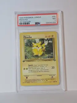 1999 Pokemon Jungle 1st Edition Pikachu #60/64 PSA 7 NM WOTC Non Holo - Image 1