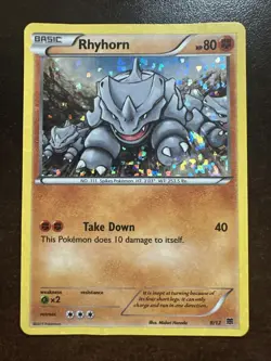 Rhyhorn 8/12 DMG Pokemon TCG McDonald’s Promo Holo - Image 1
