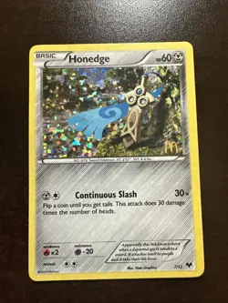 Honedge 7/12 Holo DMG Pokemon TCG McDonald’s Promo 2014 - Image 1